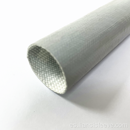 Manga trenzada de fibra de vidrio de silicona blanca